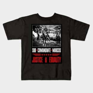 Subcomandante Marcos - Justice & Equality Kids T-Shirt